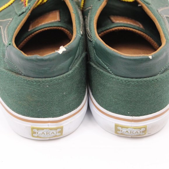 Lakai Green Tie Up Mens Skate/Boat Sneakers - Picture 7 of 9